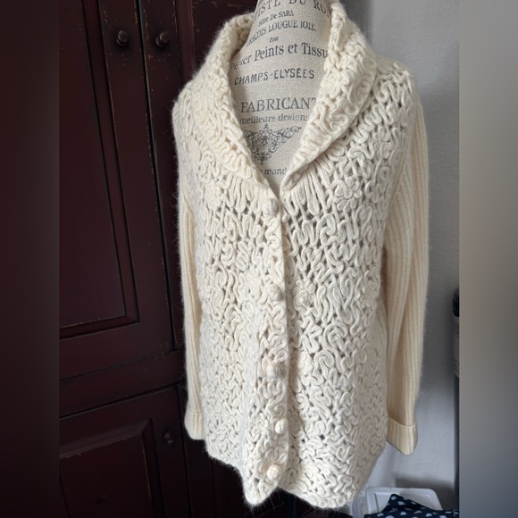 XL Coldwater Creek Wool Rabbit Blend Jacket Cardigan Sweater - Picture 2 of 16